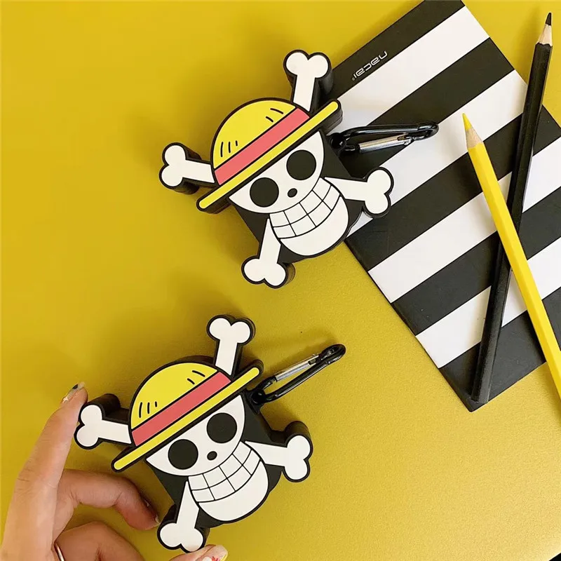 One Piece Cartoon Soft Silicone Wireless Earphone Cases For Apple Airpods 2