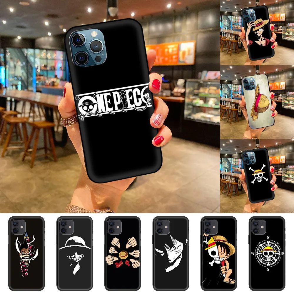 One Piece Ace Silicone Case for iPhone 11 Pro Max 12 Mini 7 8 Plus XR X XS Phone Funda Cover SE 2020 6 6S 5 5S Shell