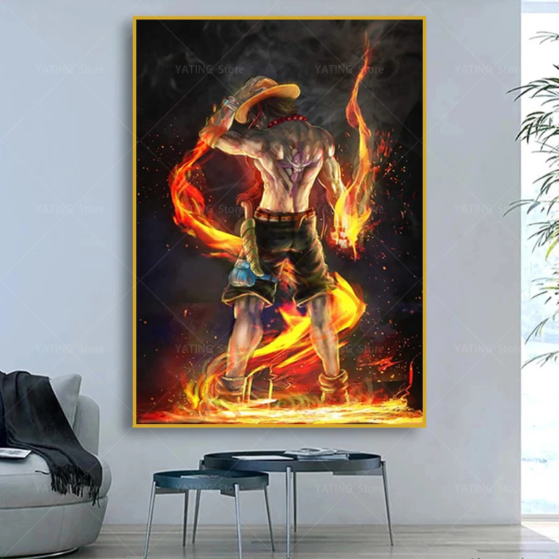 One Piece Portgas D Ace  Canvas Painting Poster