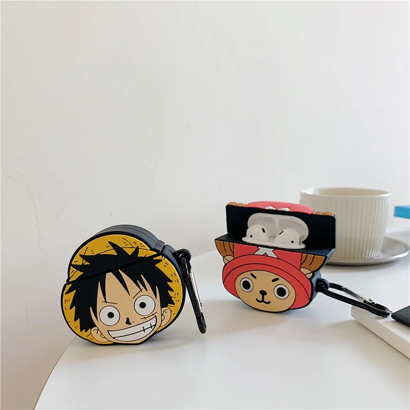 One Piece Luffy Chopper Airpods 1 2 Bluetooth Keychain Case