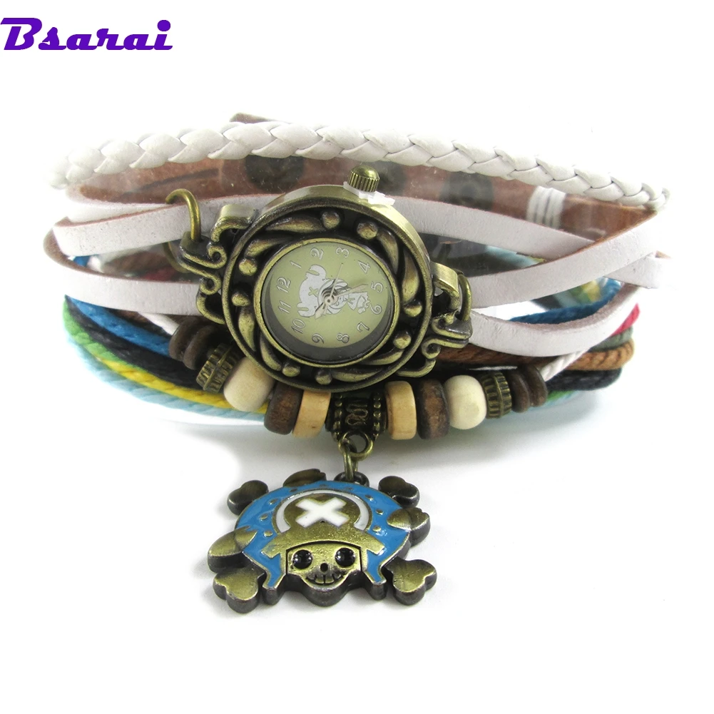 One piece Skull bracelet watch wristwatch