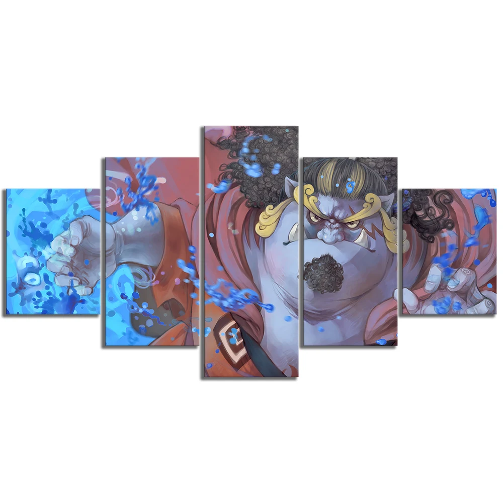 5 Panel Canvas Jinbe ONE PIECE Wall Art Home Decor