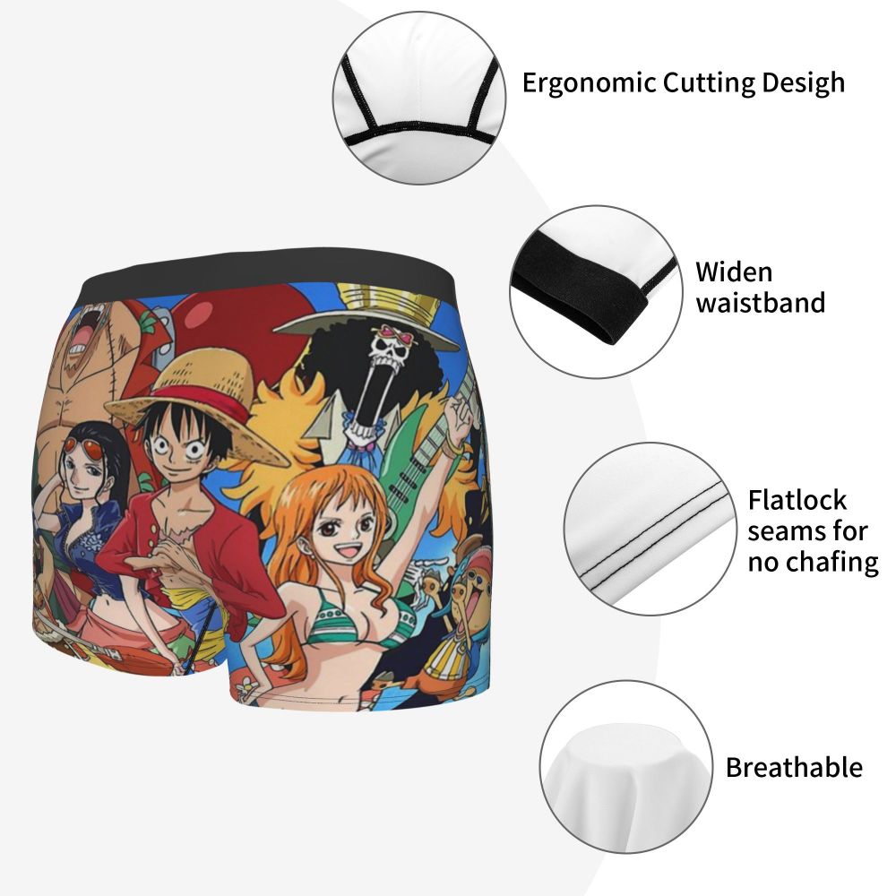 One Piece Monkey D. Luffy Man Underwear Cotton Panties