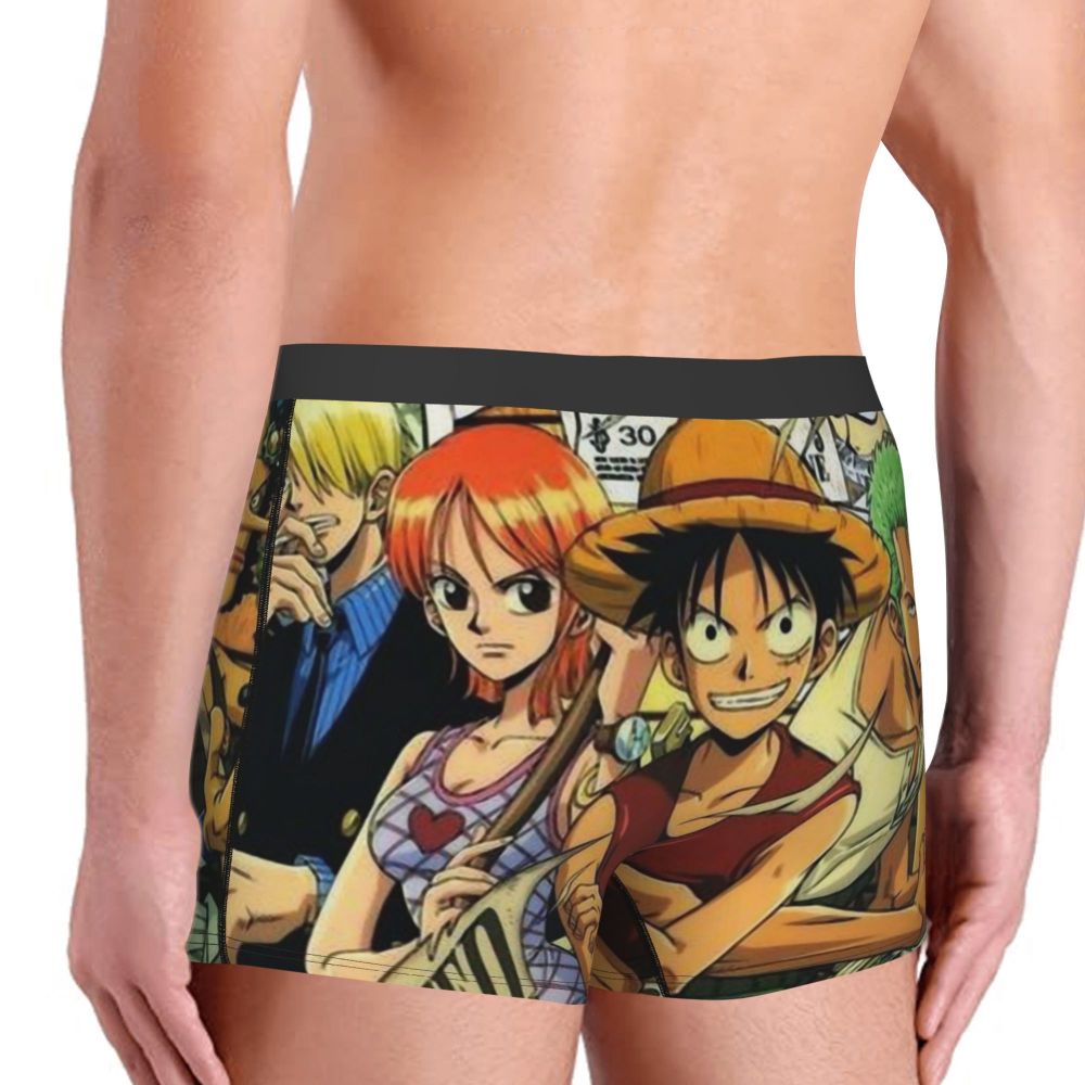 Panties Good Team Men Boxer Underwear Cotton for Male Anime One Piece Large Size Lot Soft