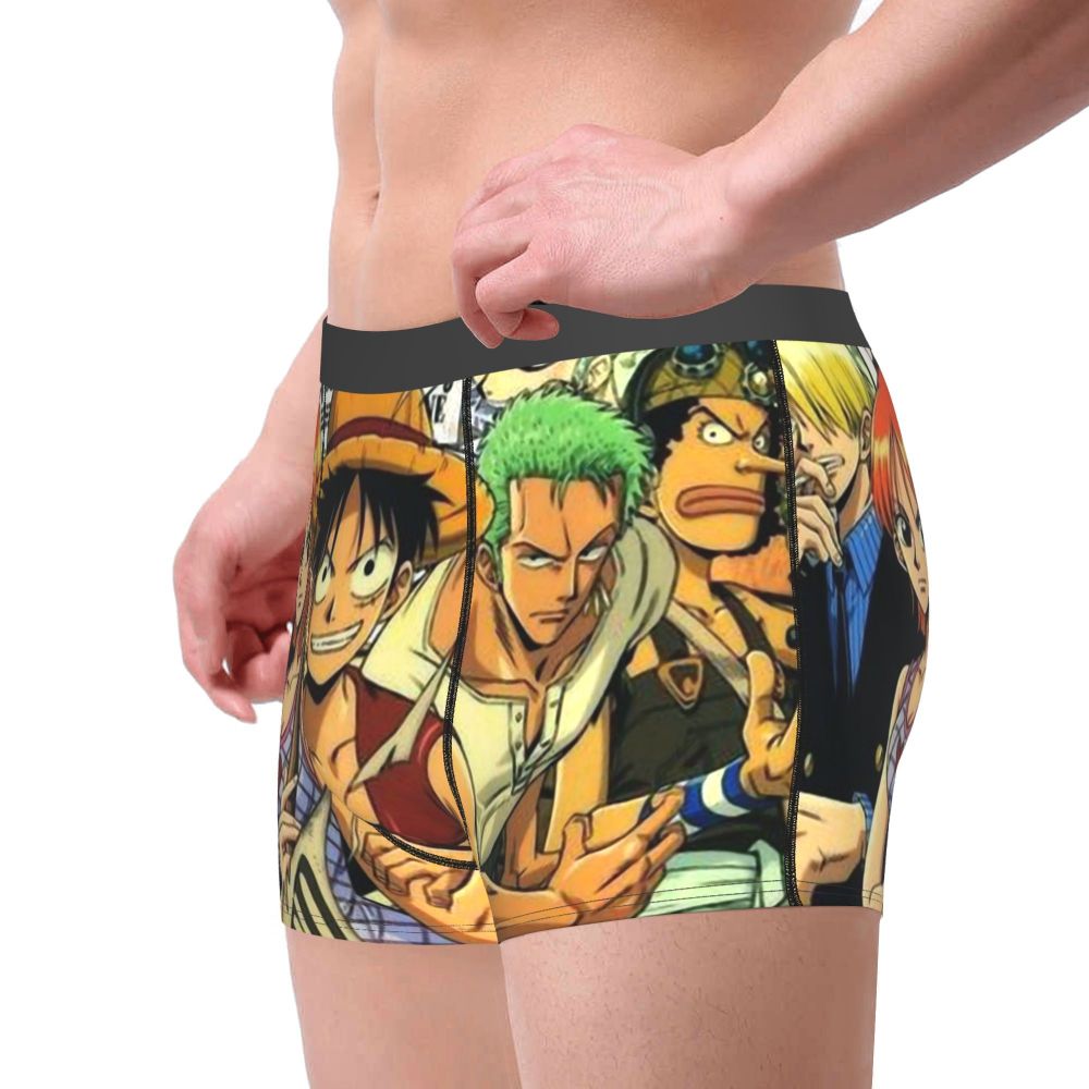 Panties Good Team Men Boxer Underwear Cotton for Male Anime One Piece Large Size Lot Soft