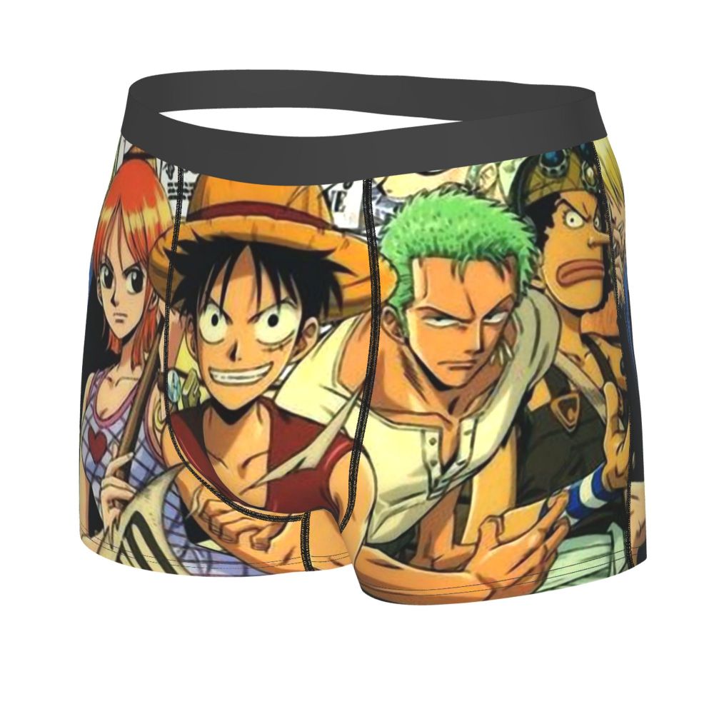 Panties Good Team Men Boxer Underwear Cotton for Male Anime One Piece Large Size Lot Soft