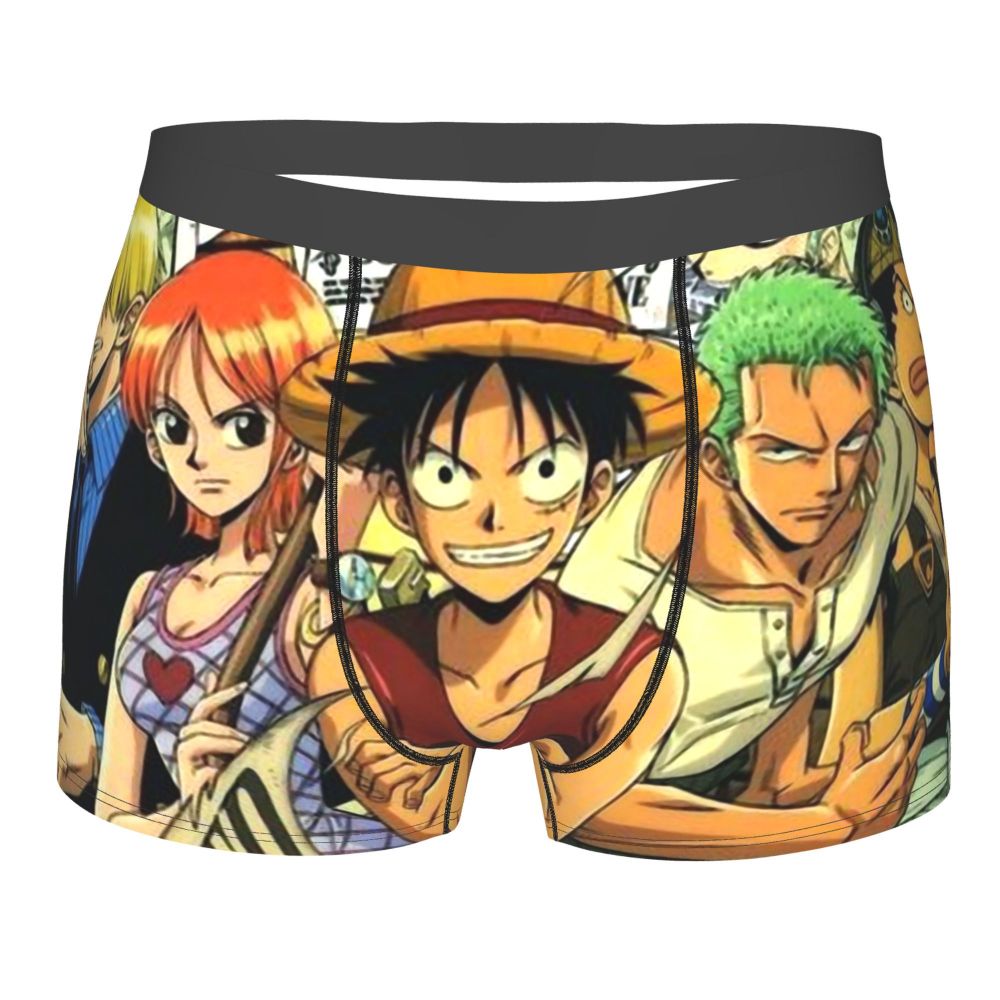 Panties Good Team Men Boxer Underwear Cotton for Male Anime One Piece Large Size Lot Soft