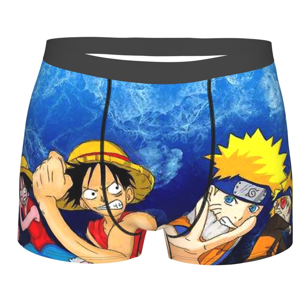 Men's Panties Anime Heros Men Boxer Underwear Cotton for Male Anime One Piece Large Size Lot Soft