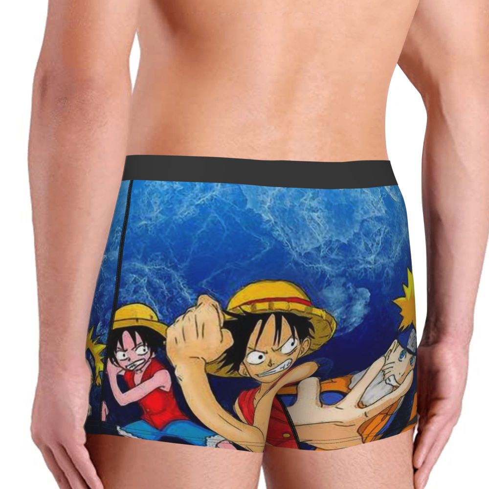 Men's Panties Anime Heros Men Boxer Underwear Cotton for Male Anime One Piece Large Size Lot Soft