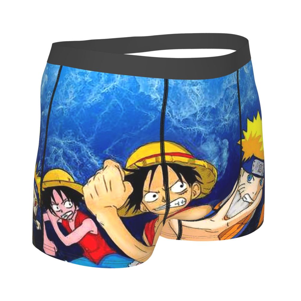 Men's Panties Anime Heros Men Boxer Underwear Cotton for Male Anime One Piece Large Size Lot Soft