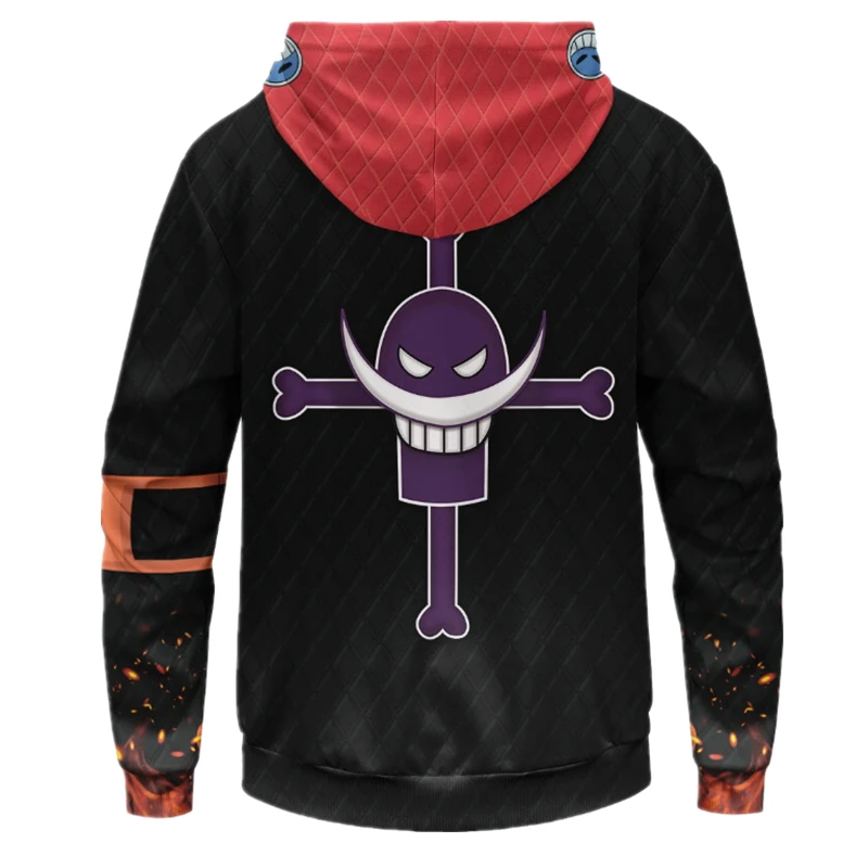 Portgas D Ace Cosplay Costumes Sweatshirt 3D Hoodie