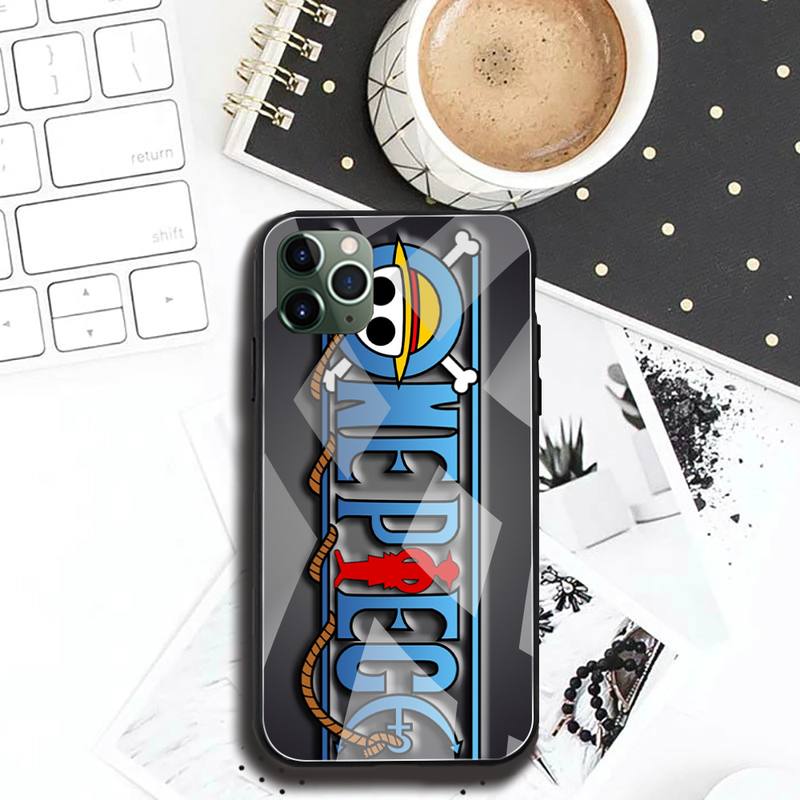 One Piece Luffy Phone Tempered Glass Case cover For iPhone 13 12 Mini 11 Pro XR XS MAX 8 X 7 Plus SE