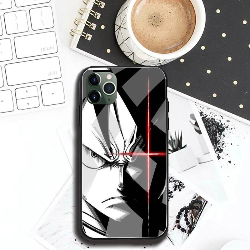 One Piece Luffy Phone Tempered Glass Case cover For iPhone 13 12 Mini 11 Pro XR XS MAX 8 X 7 Plus SE