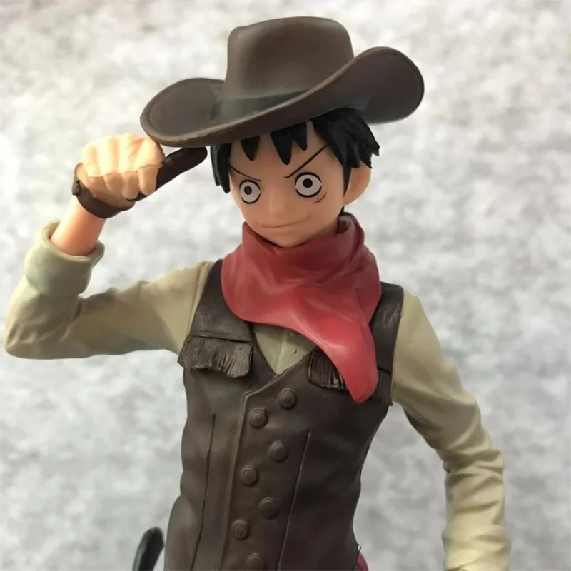 18Cm One Piece Cowboy Luffy Nami Figure