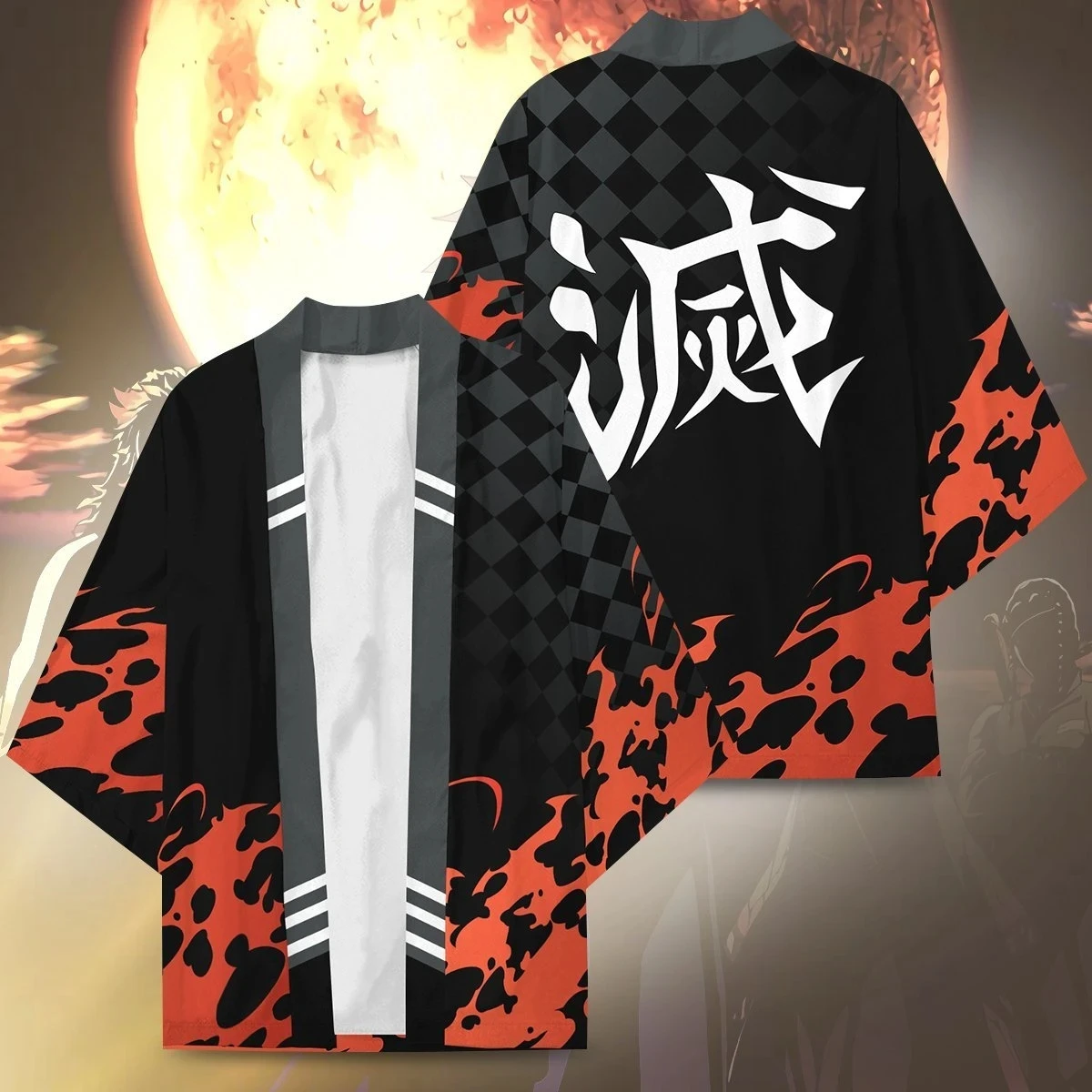 Kamado Tanjirou Agatsuma Zenitsu Demon Slayer Kimono Haori Tomioka Giyuu Cloak Costume