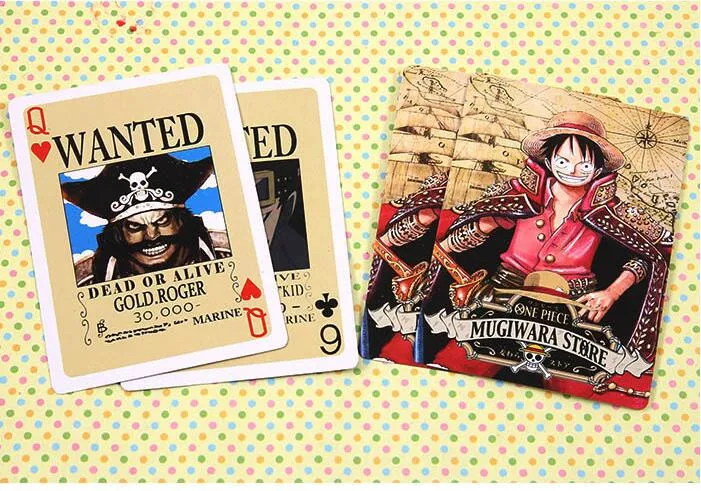 One Piece Luffy Wanted Playing Poker Cards