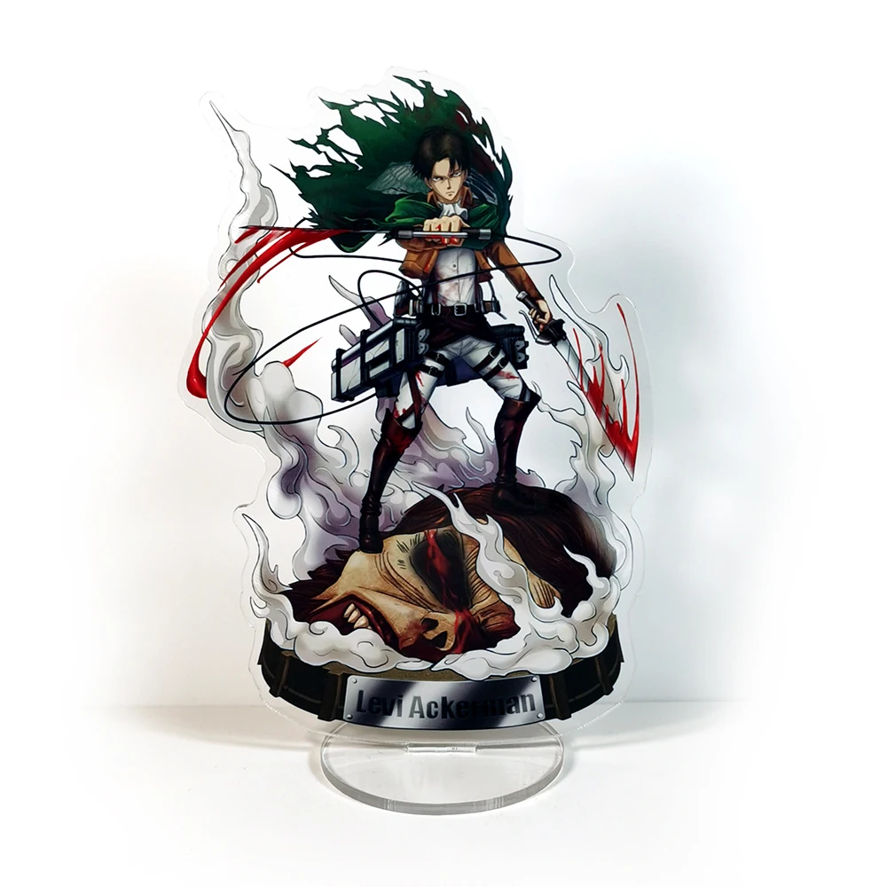 Attack on Titan Shingeki no Kyojin Levi Rivaille fighting with Kemono no kyojin acrylic stand figure model cake topper