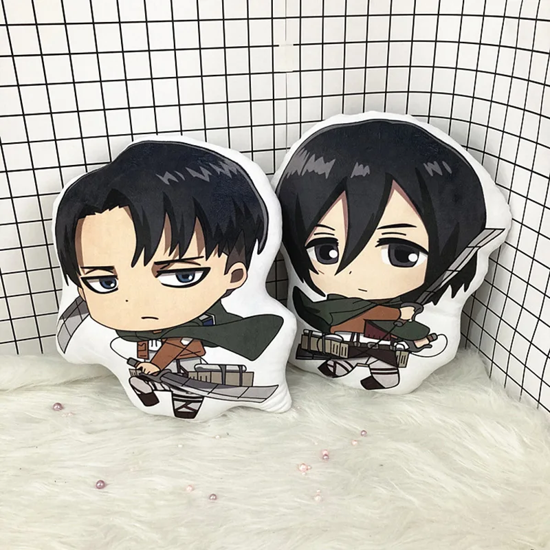 10cm Attack on Titan Plush Doll Anime Attack on Titan Levi Ackerman Stuffed Doll Anime Soft Plush Pillow Toy