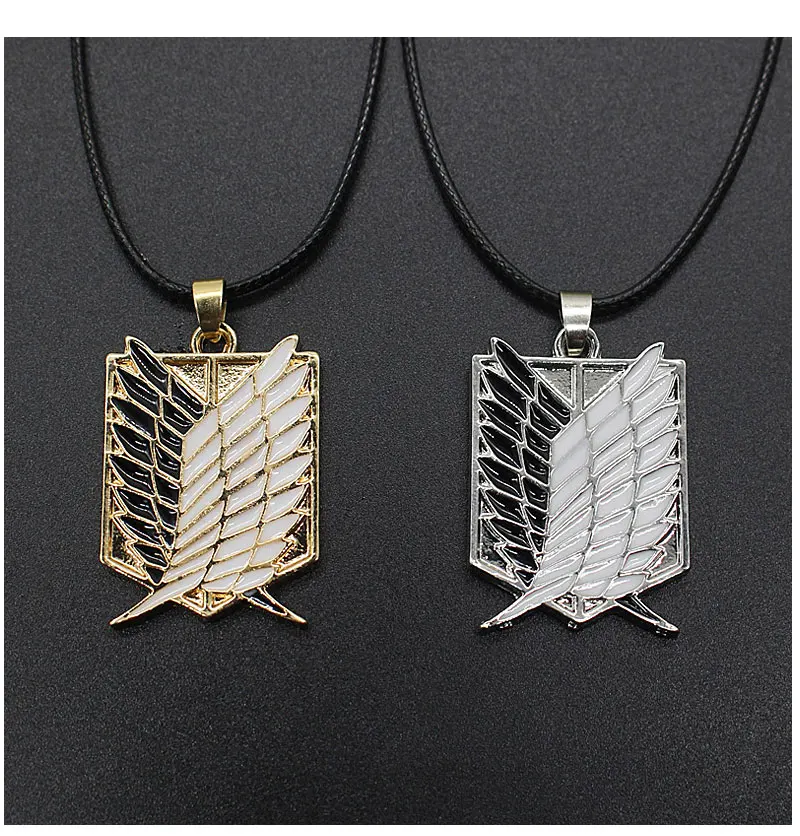 Hot Anime Shingeki No Kyojin Necklace Attack On Titan Necklace Wings of Liberty Pendants Necklaces Cosplay Jewelry Collares