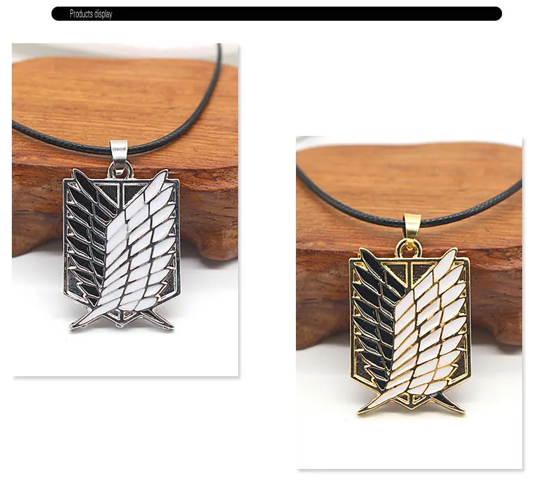 Hot Anime Shingeki No Kyojin Necklace Attack On Titan Necklace Wings of Liberty Pendants Necklaces Cosplay Jewelry Collares