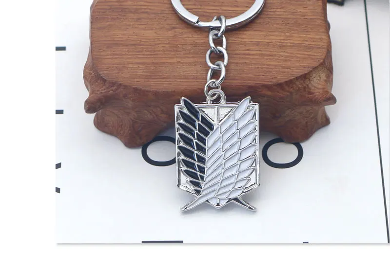 Shingeki No Kyojin Attack On Titan Keychain Wings of Liberty Freedom Scouting Legion Eren Keyring Key Holder