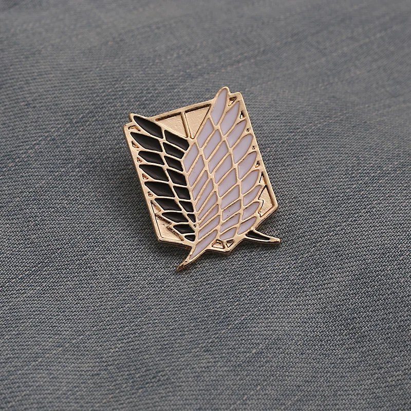 Japan Anime Attack On Titan Jewelry Wings of Liberty Pins Brooch Legions Badge Unicorn Lapel Pin Brooches For Fans Collection