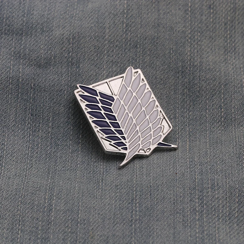 Japan Anime Attack On Titan Jewelry Wings of Liberty Pins Brooch Legions Badge Unicorn Lapel Pin Brooches For Fans Collection