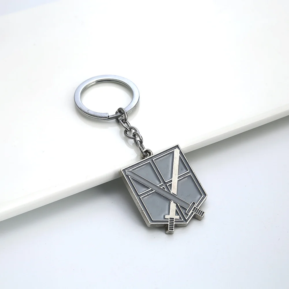 Attack On Titan Wings of Liberty Freedom Necklace Keychain Anime Key Holder Cosplay Car Bag Pendant Men's Gift Charm Jewelry