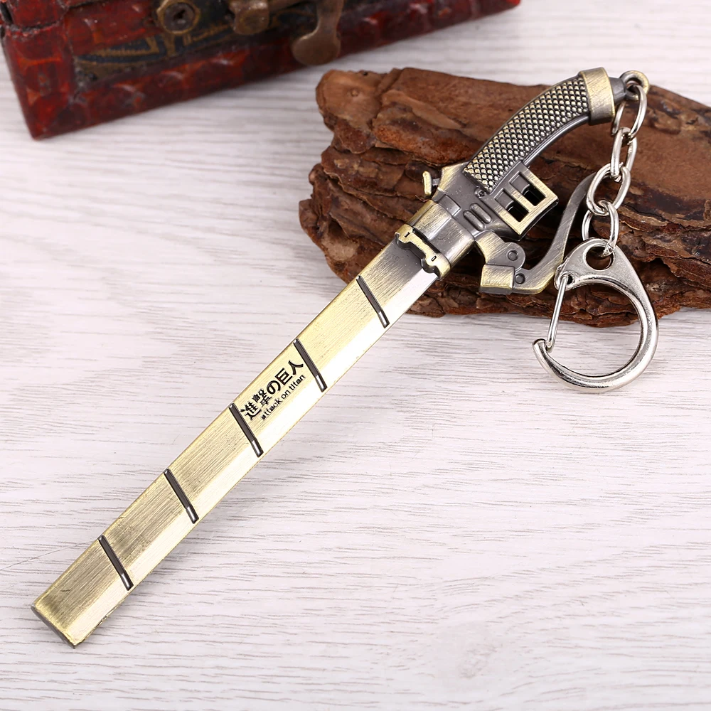 Mengtuyi Anime Attack On Titan Sword Keychain Men Metal Weapon Key Chain Women Jewelry llaveros Para Hombre Brelok Cosplay New