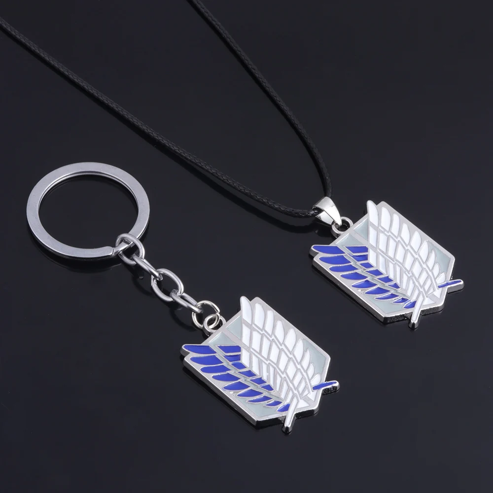 Anime Attack on Titan Keychain Shingeki No Kyojin Wings of Liberty Sword Weapon Pendant Key Chains for Men Jewelry