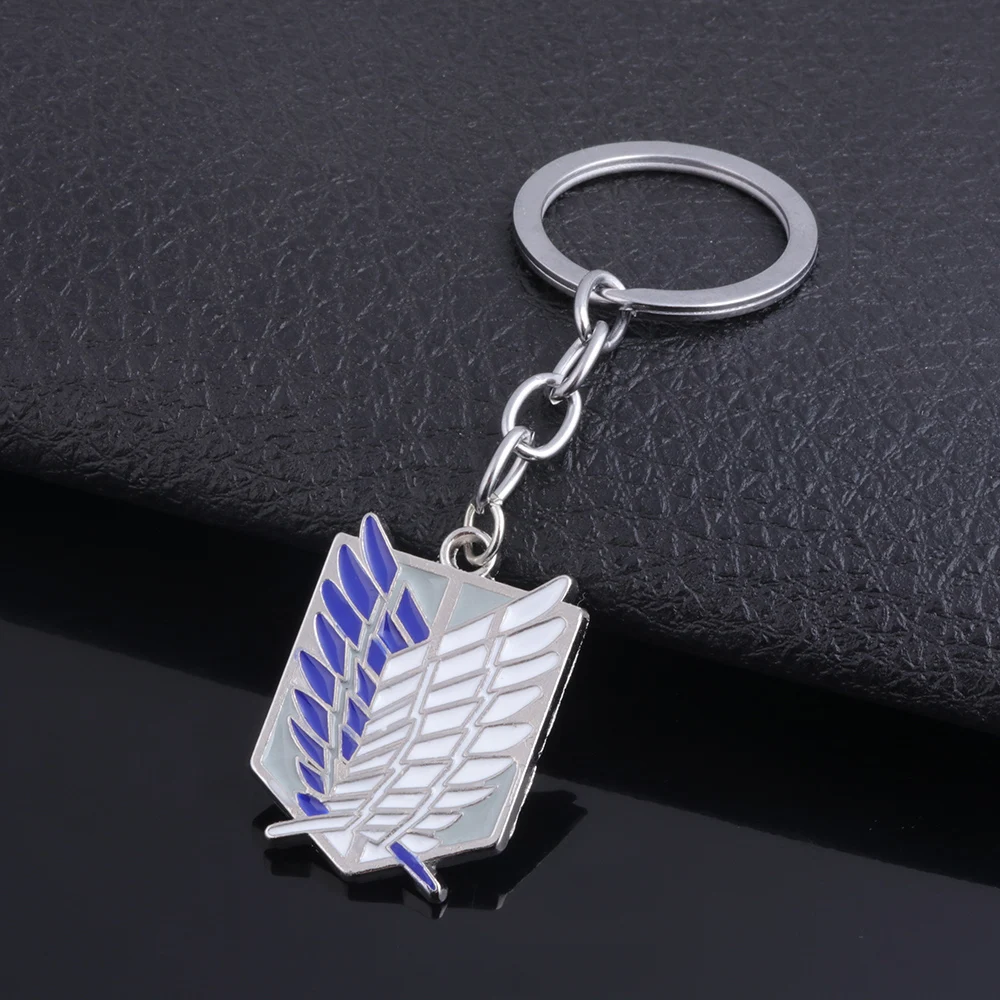 Anime Attack on Titan Keychain Shingeki No Kyojin Wings of Liberty Sword Weapon Pendant Key Chains for Men Jewelry