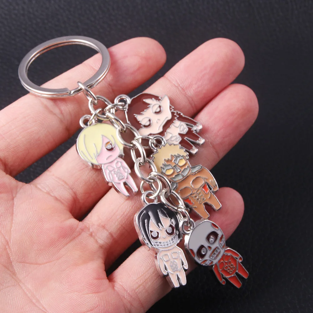 Anime Attack on Titan Keychain Shingeki No Kyojin Wings of Liberty Sword Weapon Pendant Key Chains for Men Jewelry