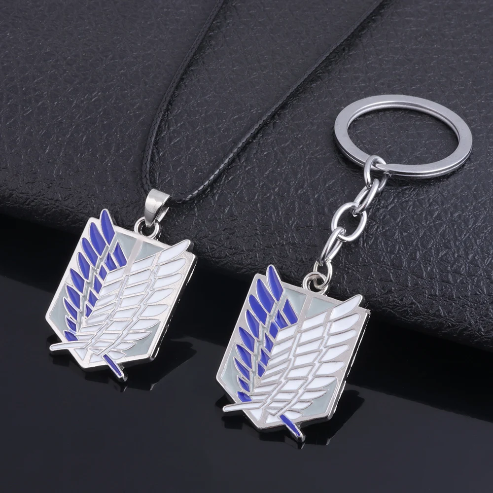 Anime Attack on Titan Keychain Shingeki No Kyojin Wings of Liberty Sword Weapon Pendant Key Chains for Men Jewelry