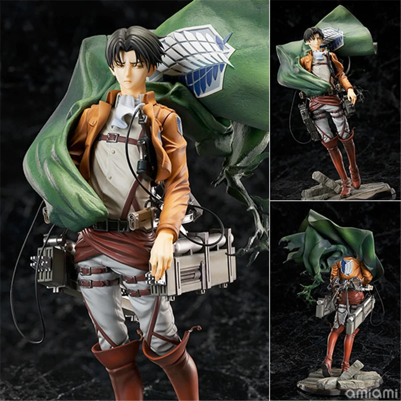 Anime Attack on Titan Shingeki no Kyojin Levi Ackerman Battle Ver. GK PVC Action Figure Statue Collection Model Toys Doll Gifts