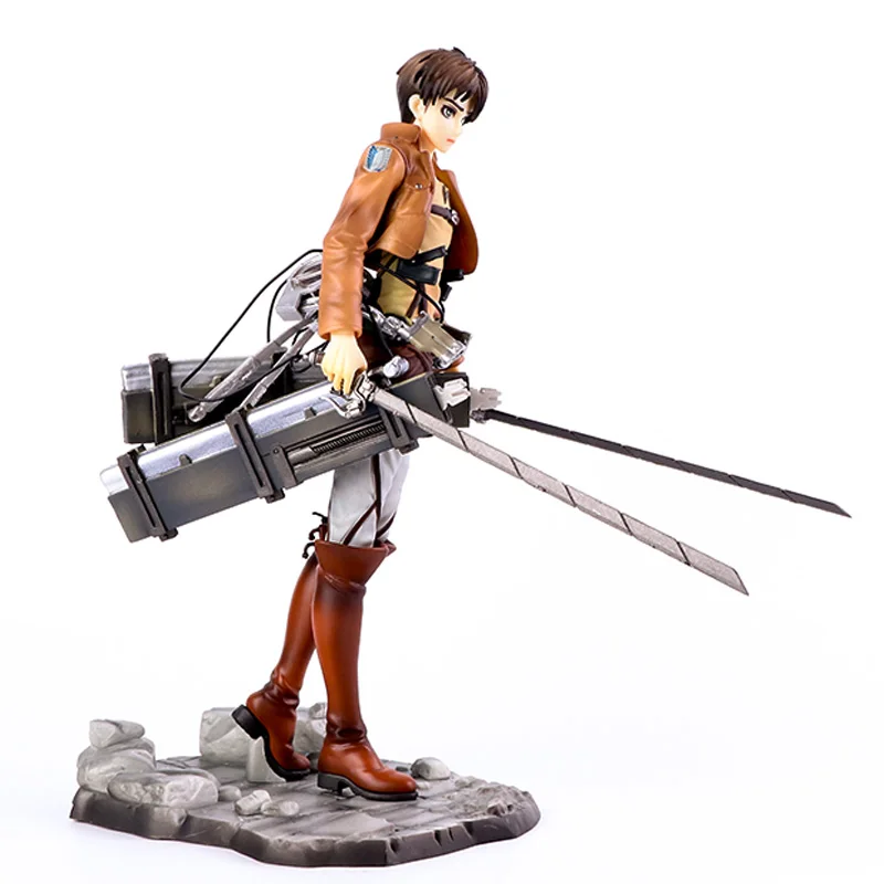 Anime Attack on Titan Survey Corps Eren Jaeger Figma 207 GK PVC Action Figure Statue Collectible Model Kids Toys Doll Gifts 24cm