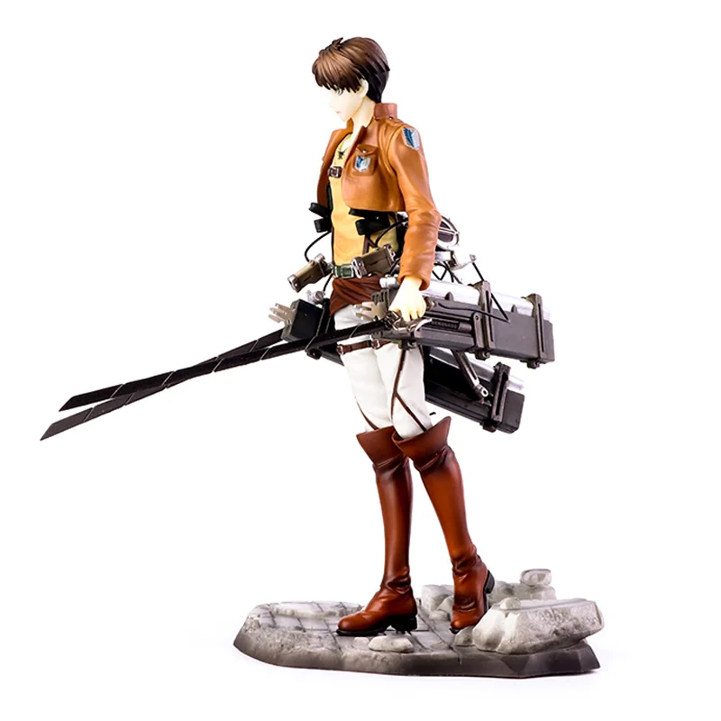 Anime Attack on Titan Survey Corps Eren Jaeger Figma 207 GK PVC Action Figure Statue Collectible Model Kids Toys Doll Gifts 24cm