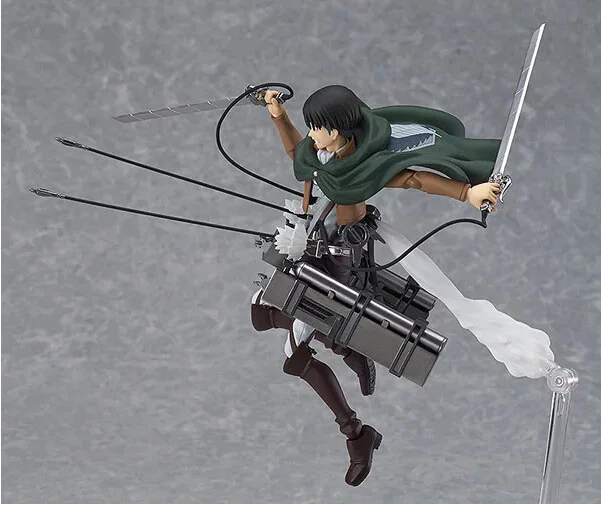 Anime Attack on Titan Levi Ackerman Figma 213 Rivaille Ackerman PVC Action Figure Collectible Model Kids Toys Doll Gifts 6"15cm