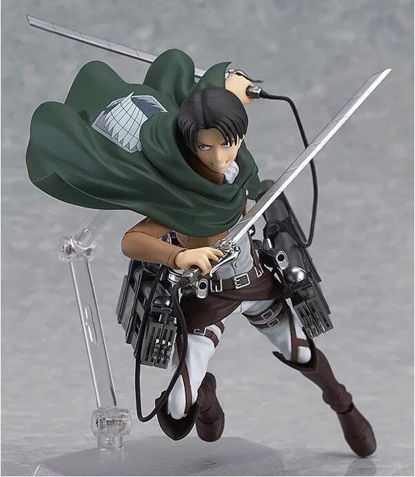 Anime Attack on Titan Levi Ackerman Figma 213 Rivaille Ackerman PVC Action Figure Collectible Model Kids Toys Doll Gifts 6"15cm