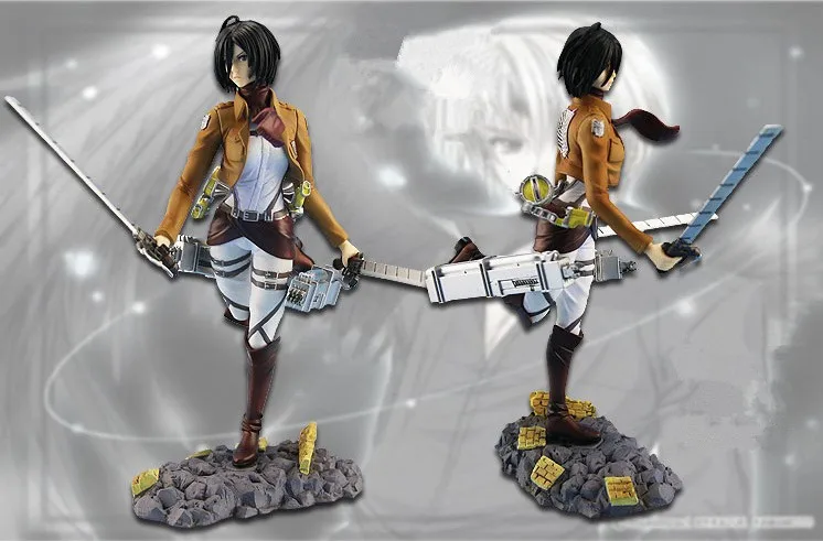 New Arrival Anime Attack On Titan Mikasa Ackerman Levi Rivaille Figma PVC Action Figure Collectible Model Eren Jaeger Toys Doll