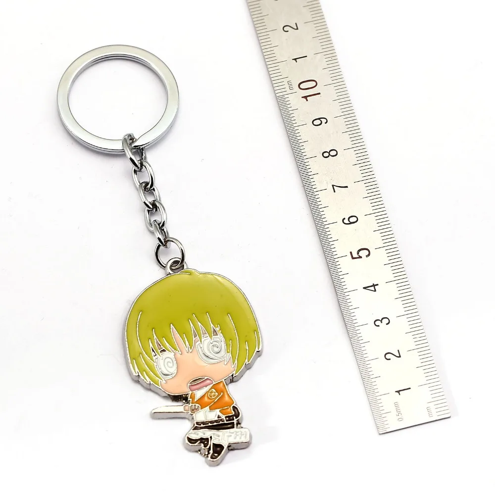 Anime Attack on Titan Levi Ackerman Keychains Shingeki no Kyojin Eren Jaeger Mikasa Ackerman Metal Keyrings Pendants Figure Toys