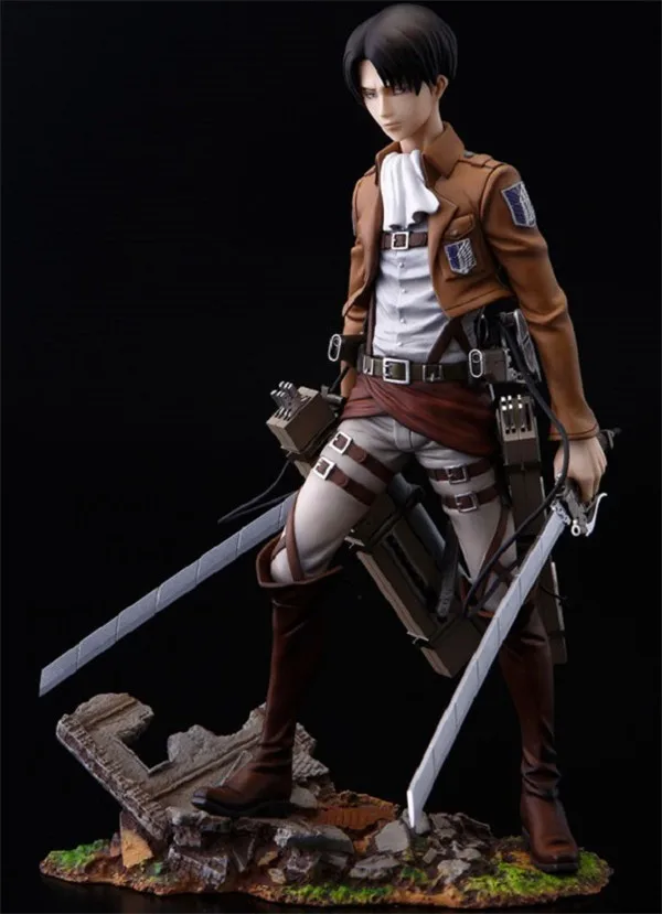 Anime Shingeki No Kyojin Attack On Titan Levi Rivaille Levi Ackerman PVC Action Figure Collectible Figma Model Toys Doll Gift