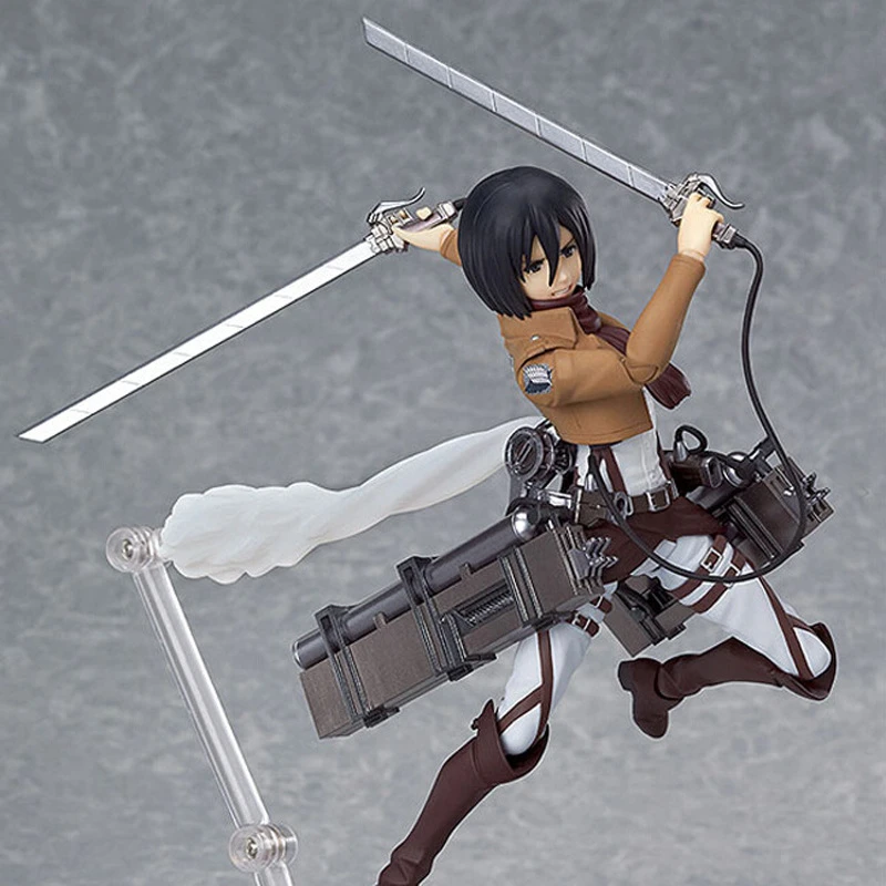 Anime Attack on Titan Figures Eren Jaeger Mikasa Levi Rivaille Ackerman Figma 203 207 213 PVC Action Figure Model Toys Doll Gift