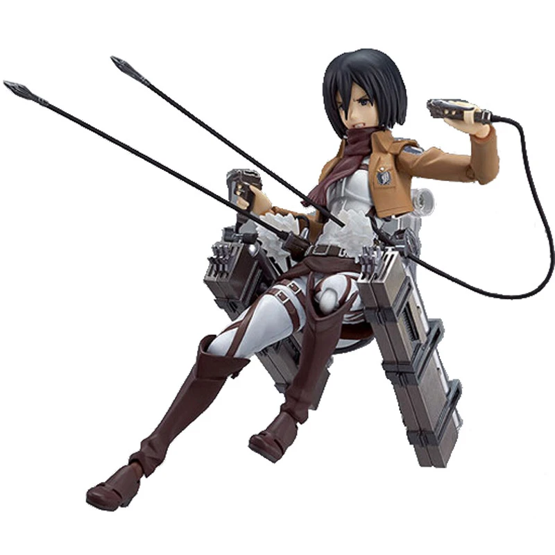 Anime Attack on Titan Figures Eren Jaeger Mikasa Levi Rivaille Ackerman Figma 203 207 213 PVC Action Figure Model Toys Doll Gift