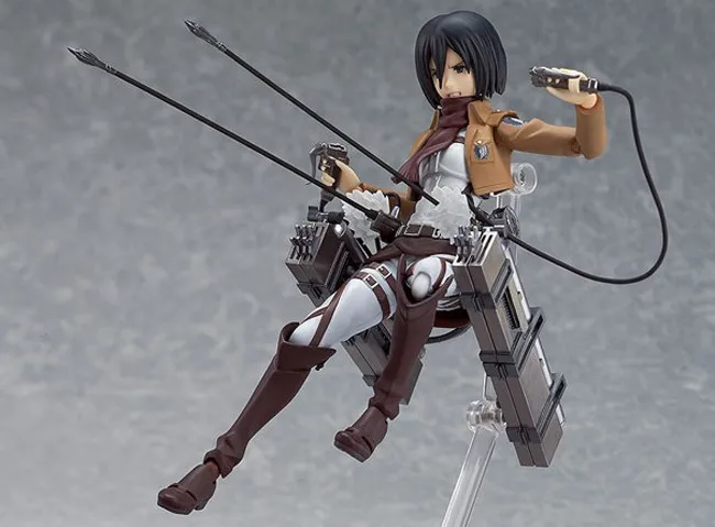 Anime Attack on Titan Mikasa Ackerman Figure Statues Figma 203  PVC Action Figure Collectible Model Toys Doll