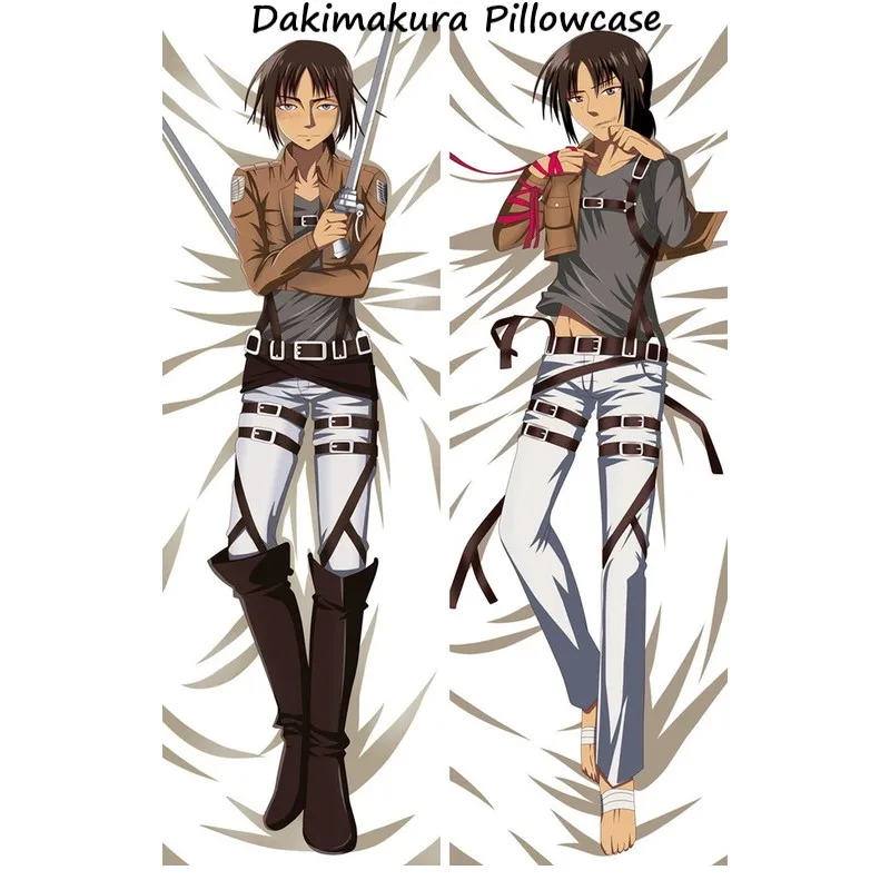 Attack On Titan Body Pillow Case Anime Dakimakura Pillowcase Sexy Girl Loli Pillow Cushion 180X60 Backrest Bed Pillow Cover 18