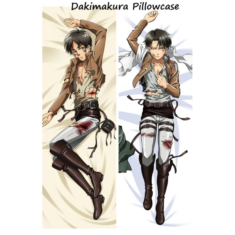 Attack On Titan Body Pillow Case Anime Dakimakura Pillowcase Sexy Girl Loli Pillow Cushion 180X60 Backrest Bed Pillow Cover 18