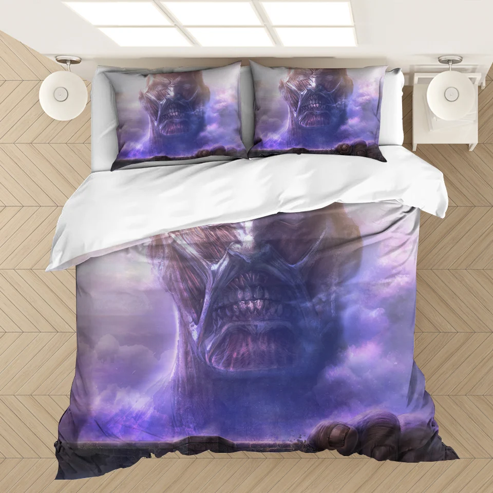 Anime Attack on Titan 3D Printed Bedding Set Duvet Covers Pillowcases Comforter Bedding Set Bedclothes Bed Linen(NO sheet)