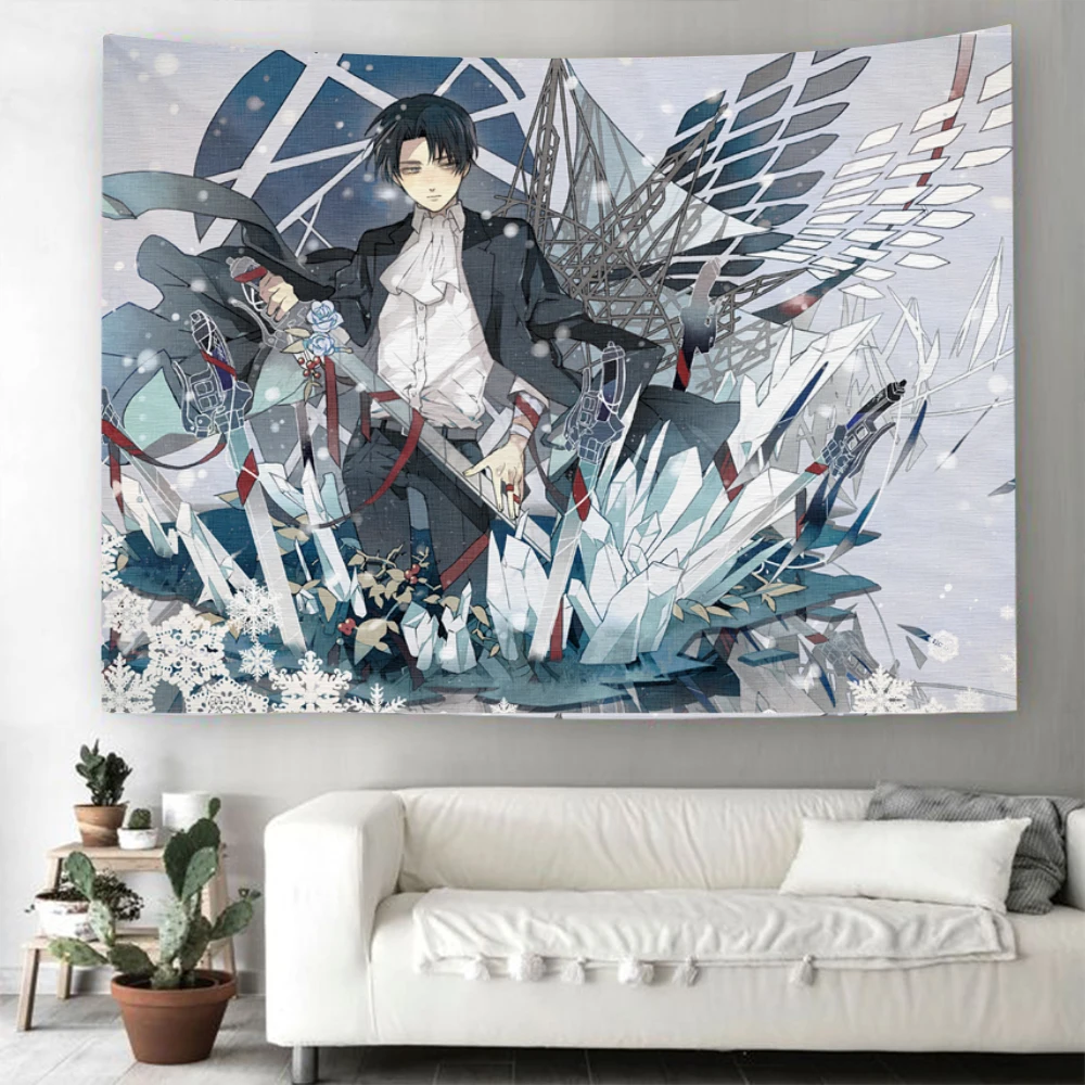 Anime Attack on Titan Tapestry 3D Printed Tapestrying Rectangular Home Decor Wall Hanging