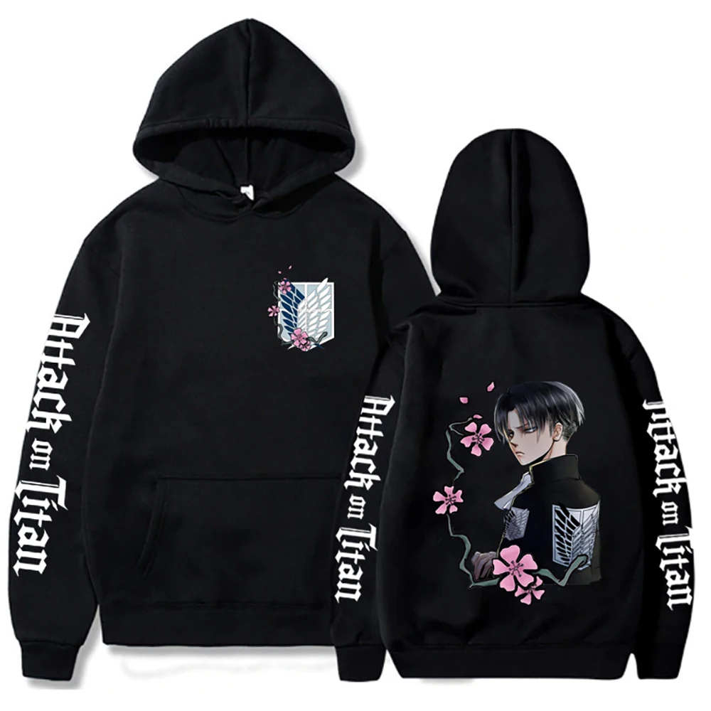 Anime Hoodies Attack on Titan Printed Pullover Sweatshirts Long Sleeve Loose Streetwear Hoodie Tops Hip Hop Cosplay Clothes