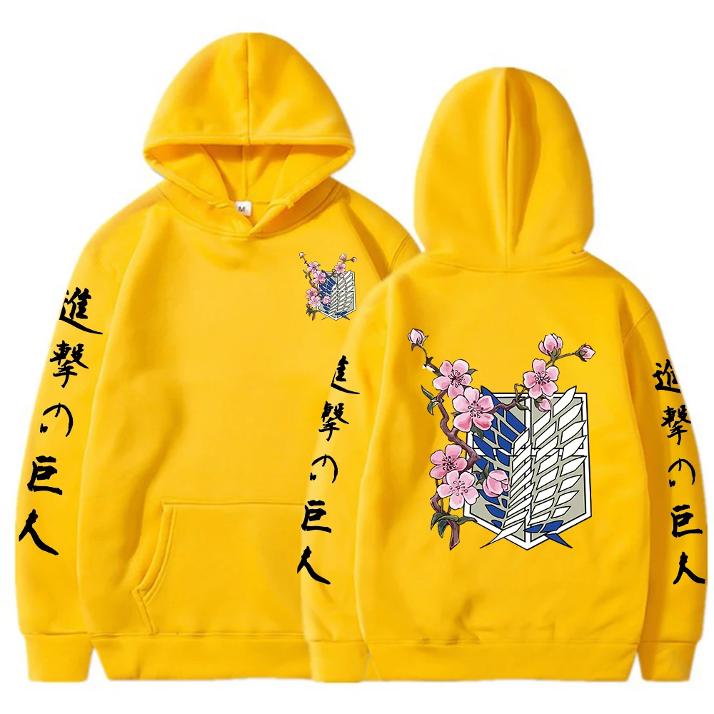 Anime Hoodie Attack on Titan Hoodies Men Women Sweatshirts Harajuku Oversized Sweatshirt Pullover Streetwear Hip Hop Clothing